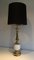Large Ceramic and Bronze Lamp in the style of Maison Charles, 1960s 4