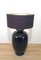 Large Lamp in Black Glazed Ceramic from Saronno, Italy, 1960s 2