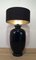 Large Lamp in Black Glazed Ceramic from Saronno, Italy, 1960s 3