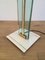 Lámpara de pie de vidrio, latón y metal lacado, Imagen 5