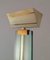 Lámpara de pie de vidrio, latón y metal lacado, Imagen 7