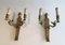 Wall Lights with Caryatids and Swans in Bronze, 1920s, Set of 2 1