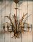 Chandelier in Gilded Iron with Ears of Wheat from Coco Chanel, 1970s, Image 3