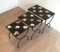 Ceramic & Metal Nesting Tables, 1950s, Set of 3 2
