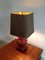 Chinese Red and Gold Lacquered Ceramic Lamp, 1960s, Image 2