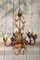 Small Chandelier in Gold Metal with 6 Arms, 1960s 3