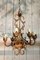 Small Chandelier in Gold Metal with 6 Arms, 1960s, Image 3