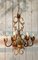 Small Chandelier in Gold Metal with 6 Arms, 1960s, Image 2