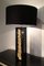 Black Lacquered Lamp with Golden Bronze Decoration, 1970s, Image 1