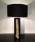 Black Lacquered Lamp with Golden Bronze Decoration, 1970s 2