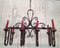 Wrought Iron Chandelier, 1920s 3