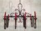Wrought Iron Chandelier, 1920s, Image 1