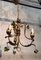 Golden Chandeliers with Colored Crystals, 1960s, Set of 2, Image 4