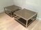 Grandes Tables d'Appoint en Chrome et Bronze, 1970s, Set de 2 2