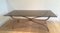 Brushed Steel & Smoked Glass Coffee Table from Maison Charles, 1960s, Image 1