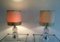 Glas und Chrom Lampen, 1970, 2er Set 1