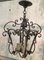 French Wrought Iron and Cut Lantern, 1940s, Image 4