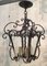 French Wrought Iron and Cut Lantern, 1940s 1