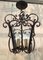 French Wrought Iron and Cut Lantern, 1940s 5