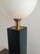 Lámpara de escritorio de cuero blanco y plástico, años 50, Imagen 5