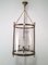 Neoclassical Brass and Silver Lantern with Round Faux Glass in Hard Plastic, Image 6
