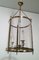 Neoclassical Brass and Silver Lantern with Round Faux Glass in Hard Plastic 7