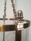 Neoclassical Brass and Silver Lantern with Round Faux Glass in Hard Plastic 3