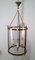Neoclassical Brass and Silver Lantern with Round Faux Glass in Hard Plastic 1