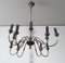 Neoclassical Silver Metal Chandelier, 1940s 9