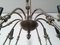 Neoclassical Silver Metal Chandelier, 1940s 2