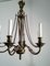 Neoclassical Bronze and Brass Chandelier, 1940s, Image 7
