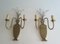 Brass and Crystals Wall Lights, 1940s, Set of 2 8