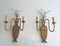Brass and Crystals Wall Lights, 1940s, Set of 2 1