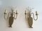Brass and Crystals Wall Lights, 1940s, Set of 2 2