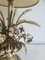 Brass and Silver Metal Lamp with Bouquet of Flowers 9