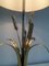 Silver Metal and Brass Lamp with Wheat Spikes 8