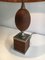 Wooden Egg Lamp and Brushed Steel, 1970s 5