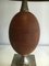 Lampada a forma di uovo in legno e acciaio spazzolato, anni '70, Immagine 7