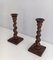 Twisted Wooden Candlesticks, Set of 2 1