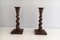 Twisted Wooden Candlesticks, Set of 2 2