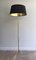 Schwarz-goldene Messing Parkett Lampe, 1940er 2