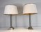 Brushed Metal Lamps by Guy Lefèvre, 1970s, Set of 2 1