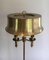 Lampe Parquet en Laiton avec Abat-Jour en Laiton attribuée à Maison Charles 6