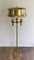 Lampe Parquet en Laiton avec Abat-Jour en Laiton attribuée à Maison Charles 1