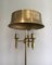 Brass Parquet Lamp with Brass Lampshade attributed to Maison Charles 9