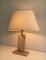 Travertine Brass Inlay Lamp 2