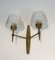 Bronze Wall Lights with Worked Glass Reflectors from Stilnovo, Set of 2 6