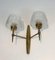 Bronze Wall Lights with Worked Glass Reflectors from Stilnovo, Set of 2, Image 6