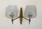 Bronze Wall Lights with Worked Glass Reflectors from Stilnovo, Set of 2 5