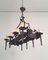 Lámpara de araña neogótica de hierro forjado con 8 brazos, Imagen 5